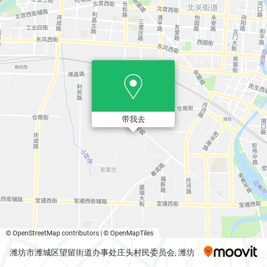 潍坊市潍城区望留街道办事处庄头村民委员会地图