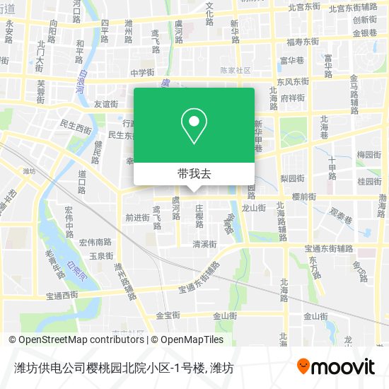 潍坊供电公司樱桃园北院小区-1号楼地图
