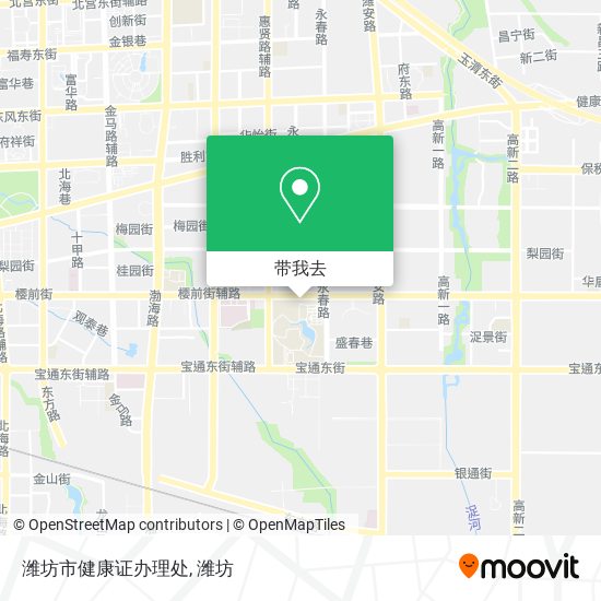 潍坊市健康证办理处地图