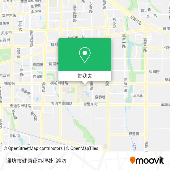 潍坊市健康证办理处地图