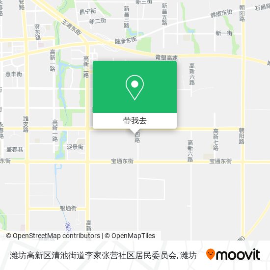 潍坊高新区清池街道李家张营社区居民委员会地图