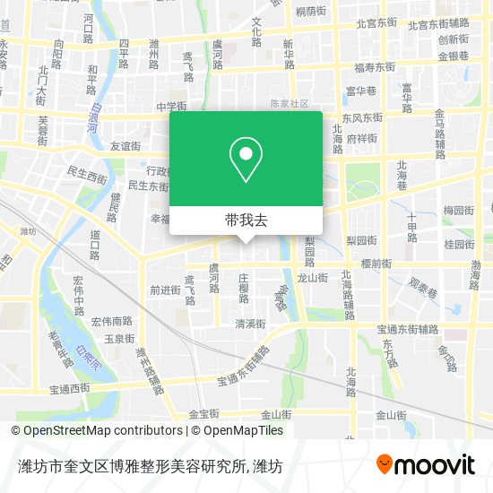 潍坊市奎文区博雅整形美容研究所地图