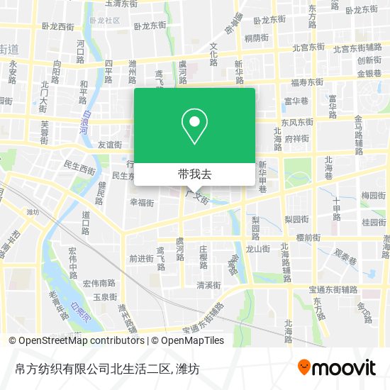 帛方纺织有限公司北生活二区地图