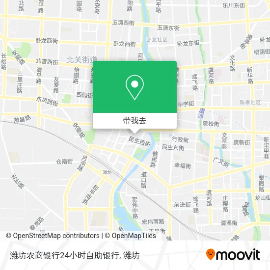 潍坊农商银行24小时自助银行地图