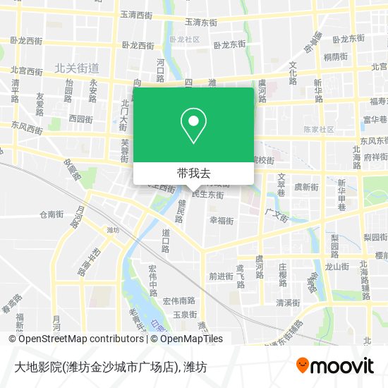 大地影院(潍坊金沙城市广场店)地图