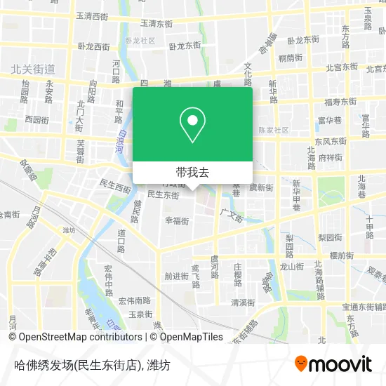 哈佛绣发场(民生东街店)地图