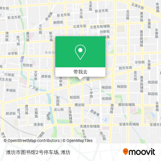 潍坊市图书馆2号停车场地图