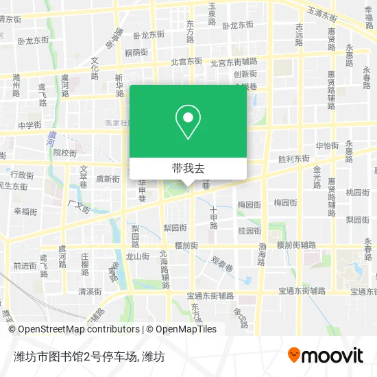 潍坊市图书馆2号停车场地图
