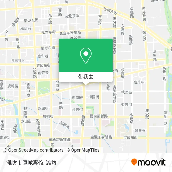 潍坊市康城宾馆地图