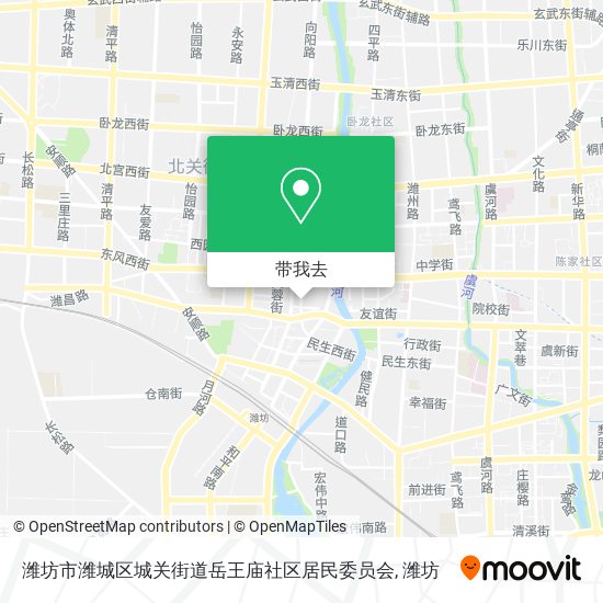潍坊市潍城区城关街道岳王庙社区居民委员会地图