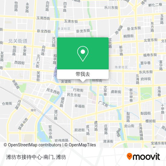 潍坊市接待中心-南门地图