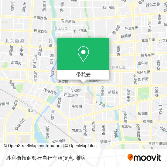 胜利街招商银行自行车租赁点地图
