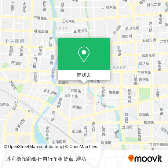 胜利街招商银行自行车租赁点地图