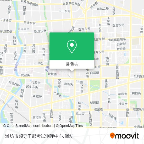 潍坊市领导干部考试测评中心地图