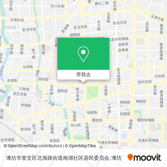 潍坊市奎文区北海路街道南湖社区居民委员会地图