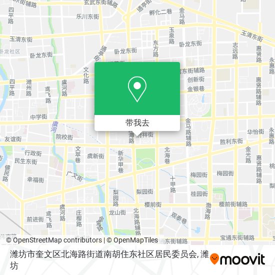 潍坊市奎文区北海路街道南胡住东社区居民委员会地图