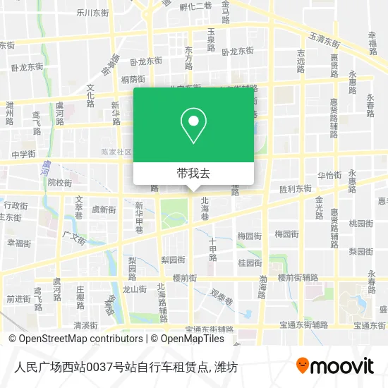 人民广场西站0037号站自行车租赁点地图