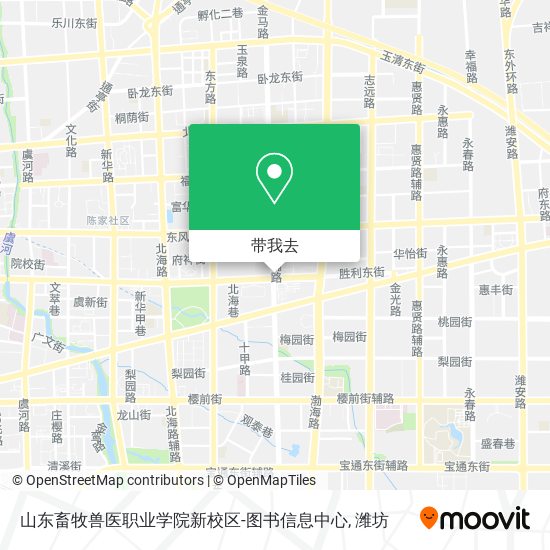 山东畜牧兽医职业学院新校区-图书信息中心地图
