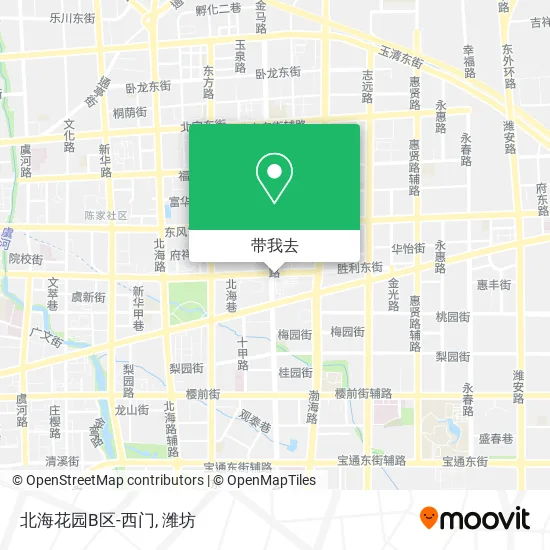 北海花园B区-西门地图
