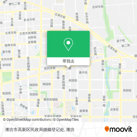 潍坊市高新区民政局婚姻登记处地图
