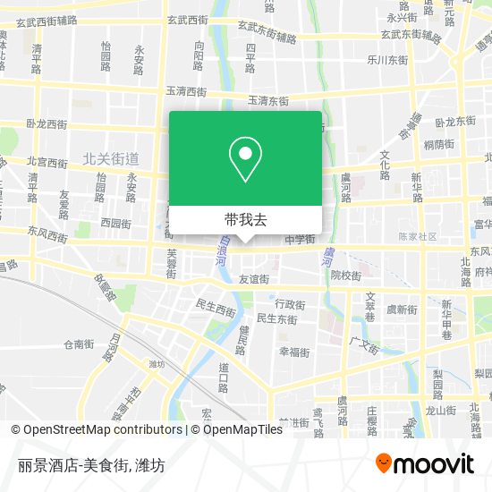 丽景酒店-美食街地图