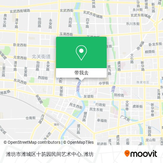 潍坊市潍城区十笏园民间艺术中心地图