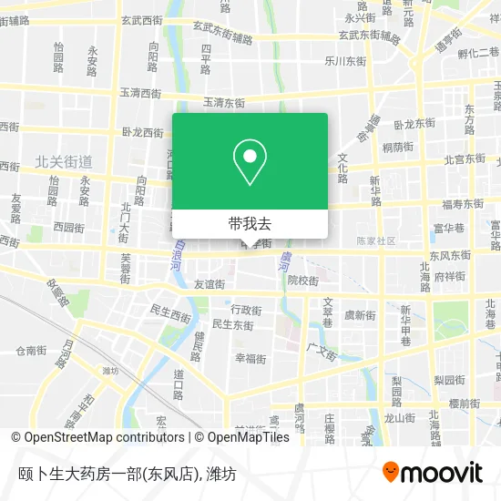 颐卜生大药房一部(东风店)地图