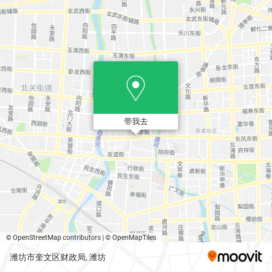 潍坊市奎文区财政局地图