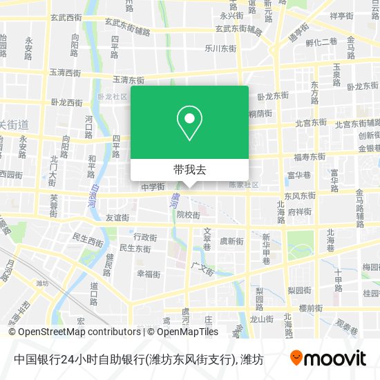 中国银行24小时自助银行(潍坊东风街支行)地图