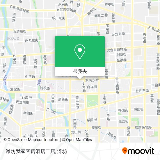 潍坊我家客房酒店二店地图