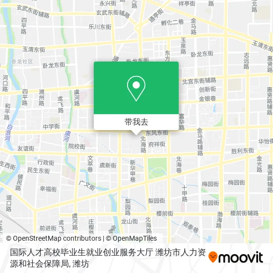 国际人才高校毕业生就业创业服务大厅 潍坊市人力资源和社会保障局地图