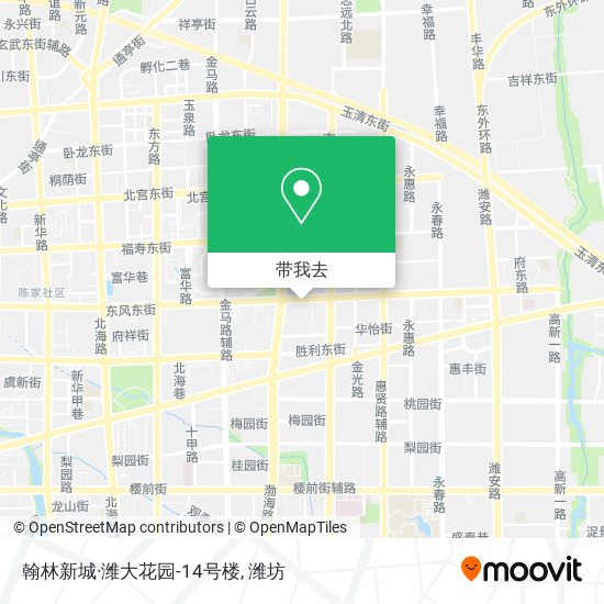 翰林新城·潍大花园-14号楼地图