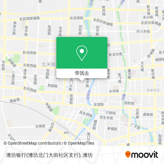潍坊银行(潍坊北门大街社区支行)地图