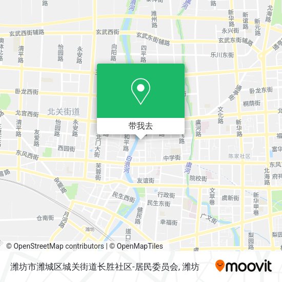 潍坊市潍城区城关街道长胜社区-居民委员会地图