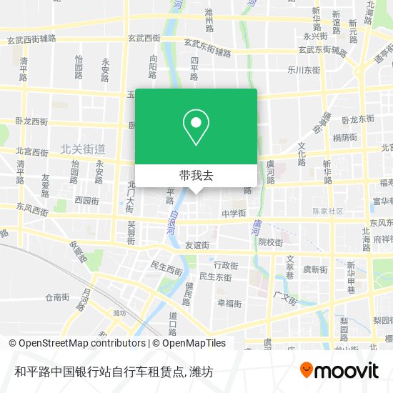 和平路中国银行站自行车租赁点地图
