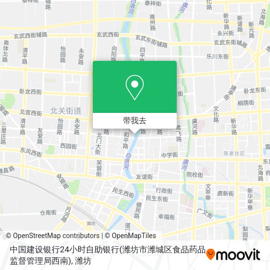 中国建设银行24小时自助银行(潍坊市潍城区食品药品监督管理局西南)地图