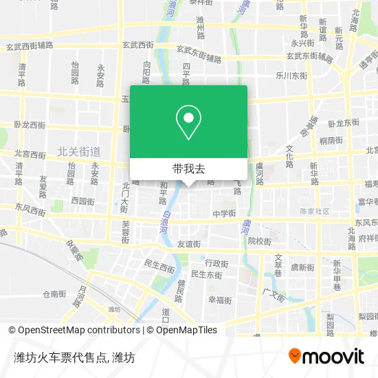 潍坊火车票代售点地图