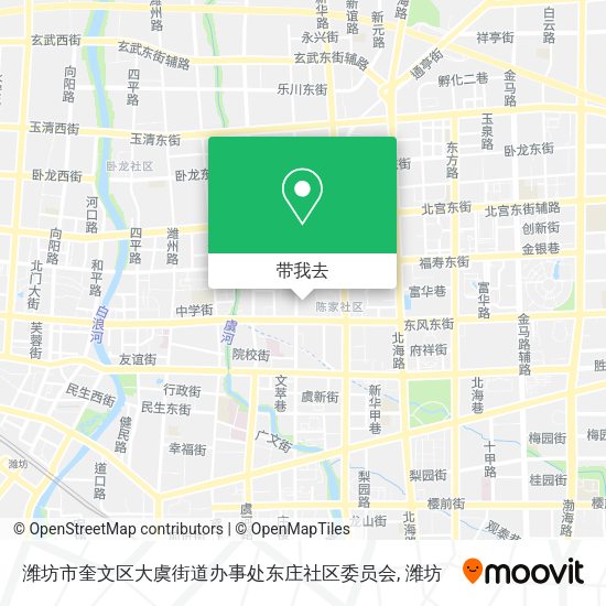 潍坊市奎文区大虞街道办事处东庄社区委员会地图
