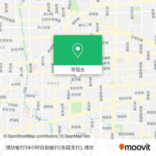 潍坊银行24小时自助银行(东园支行)地图