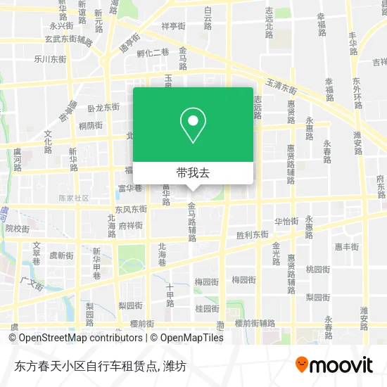 东方春天小区自行车租赁点地图