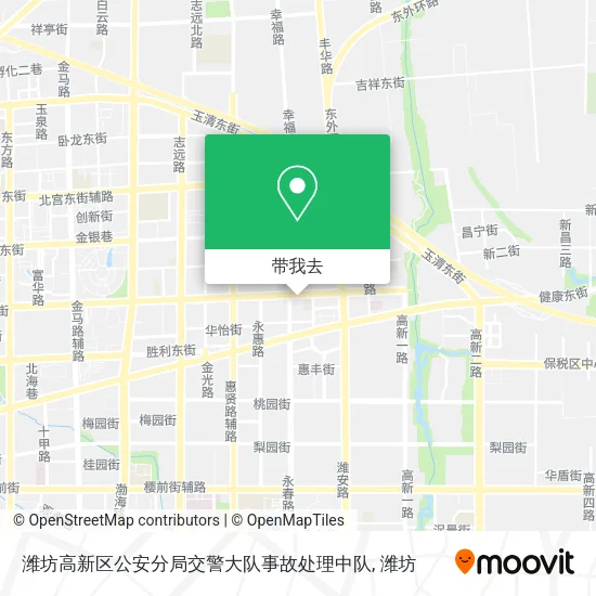 潍坊高新区公安分局交警大队事故处理中队地图