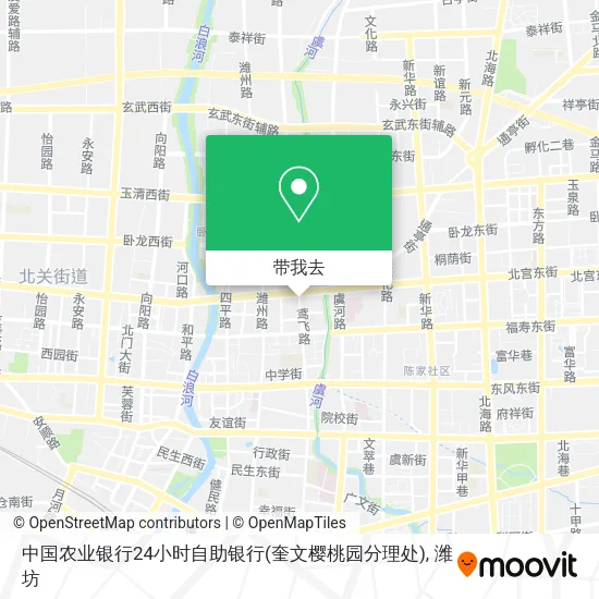 中国农业银行24小时自助银行(奎文樱桃园分理处)地图