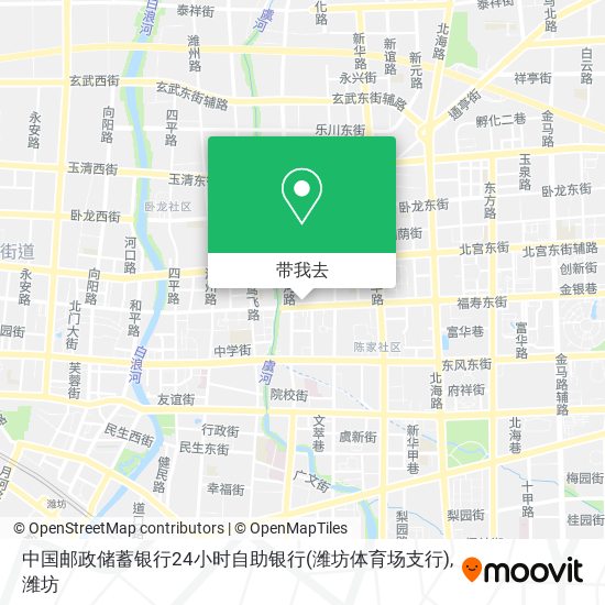 中国邮政储蓄银行24小时自助银行(潍坊体育场支行)地图