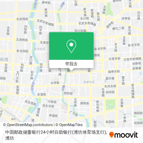 中国邮政储蓄银行24小时自助银行(潍坊体育场支行)地图