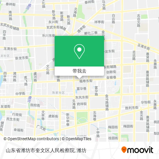 山东省潍坊市奎文区人民检察院地图