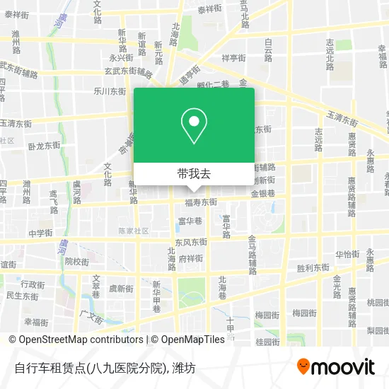 自行车租赁点(八九医院分院)地图