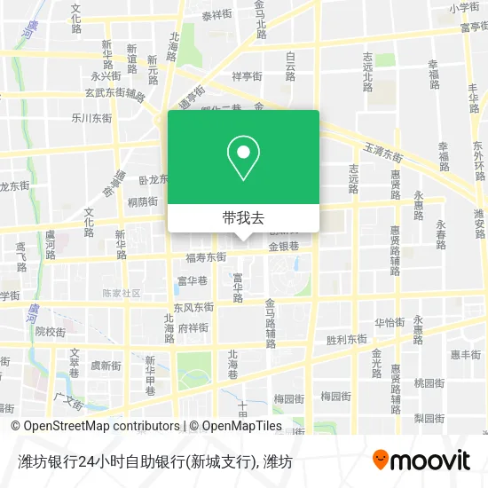 潍坊银行24小时自助银行(新城支行)地图