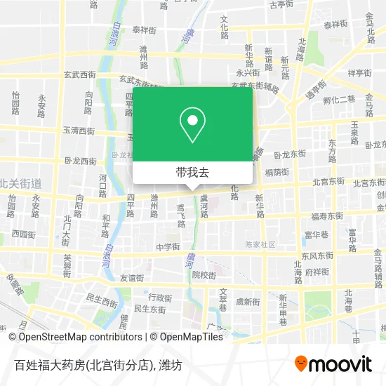 百姓福大药房(北宫街分店)地图