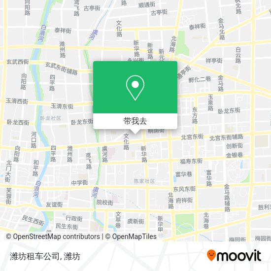潍坊租车公司地图