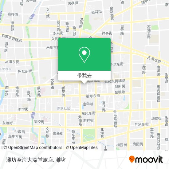 潍坊圣海大澡堂旅店地图
